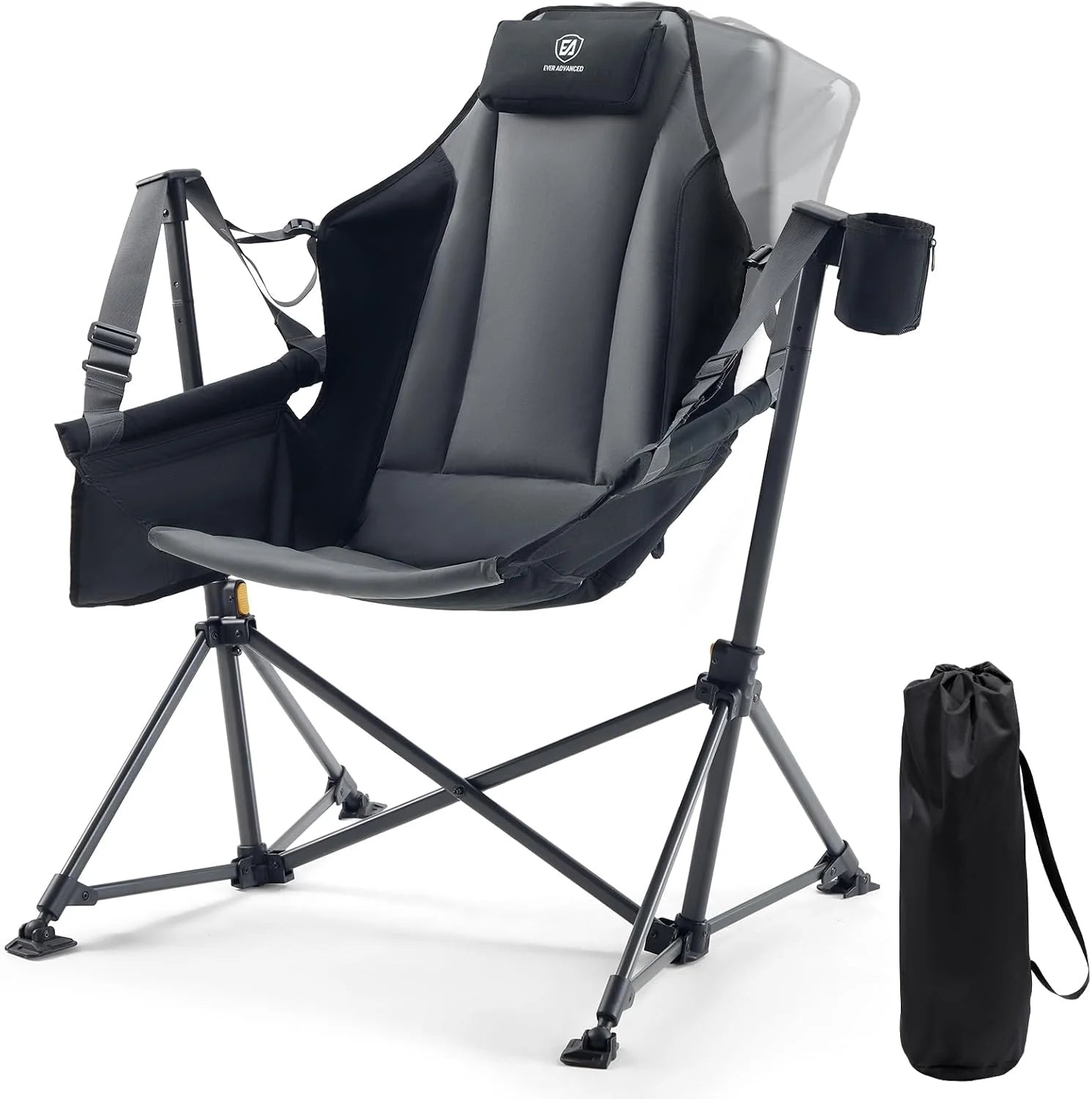 ADVANCED Padded Oversized Hammock Camping Chair, Compact Heavy Duty Swing Chair with Multi-Storage Pockets - Image 3