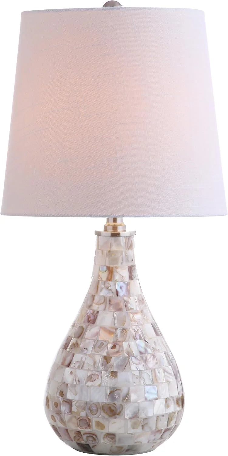 JONATHAN Y 20.5 Seashell Coastal Mini LED Table Lamp for Living Room Office, Bulb Included bifanuoyard