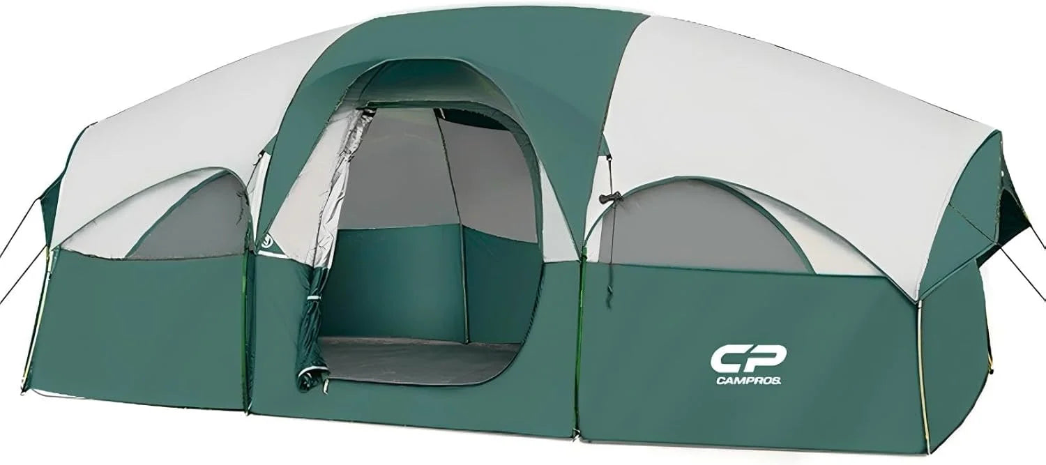 CAMPROS CP Tent 8 Person Camping Tents, Weather Resistant Family Tent, 5 Large Mesh Windows bifanuoyard