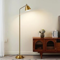 New Arrivals 65.3 Floor Lamp, Adjustable Head, Bulb Included, Dual-Base Industrial Standing Lamp