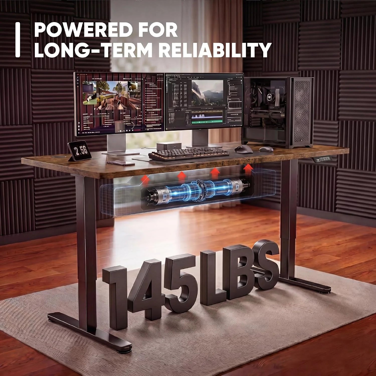 New Arrivals 55 x 24 Inches Electric Height Adjustable Standing Desk Large Sit Stand Up Desk Home Office Computer Desk Memory - Image 39