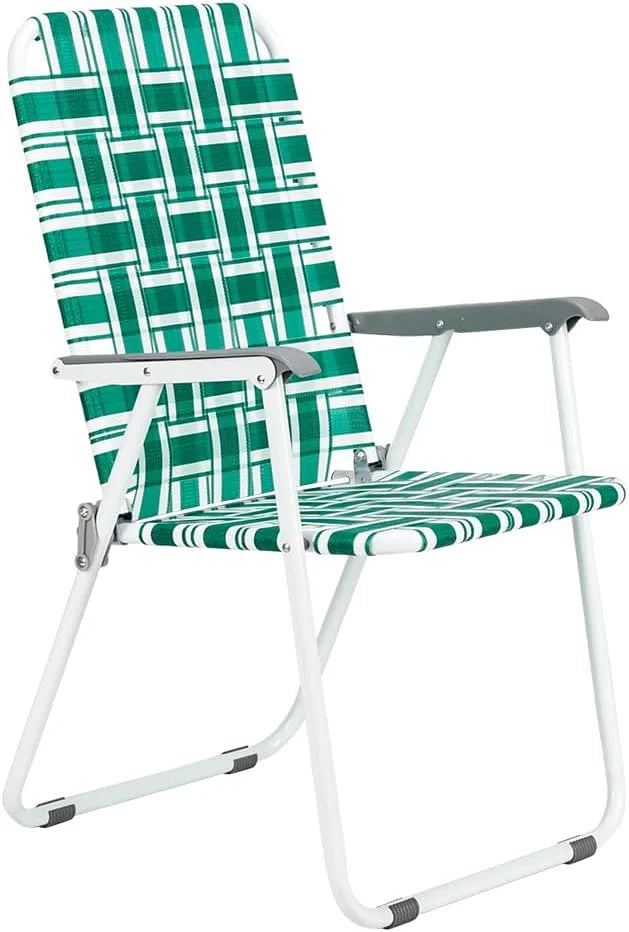 New Arrivals Patio Lawn Webbed Folding Chairs Set of 2, Outdoor Beach Portable Lawn Chair Camping Chair Beach Chair for Yard - Image 7