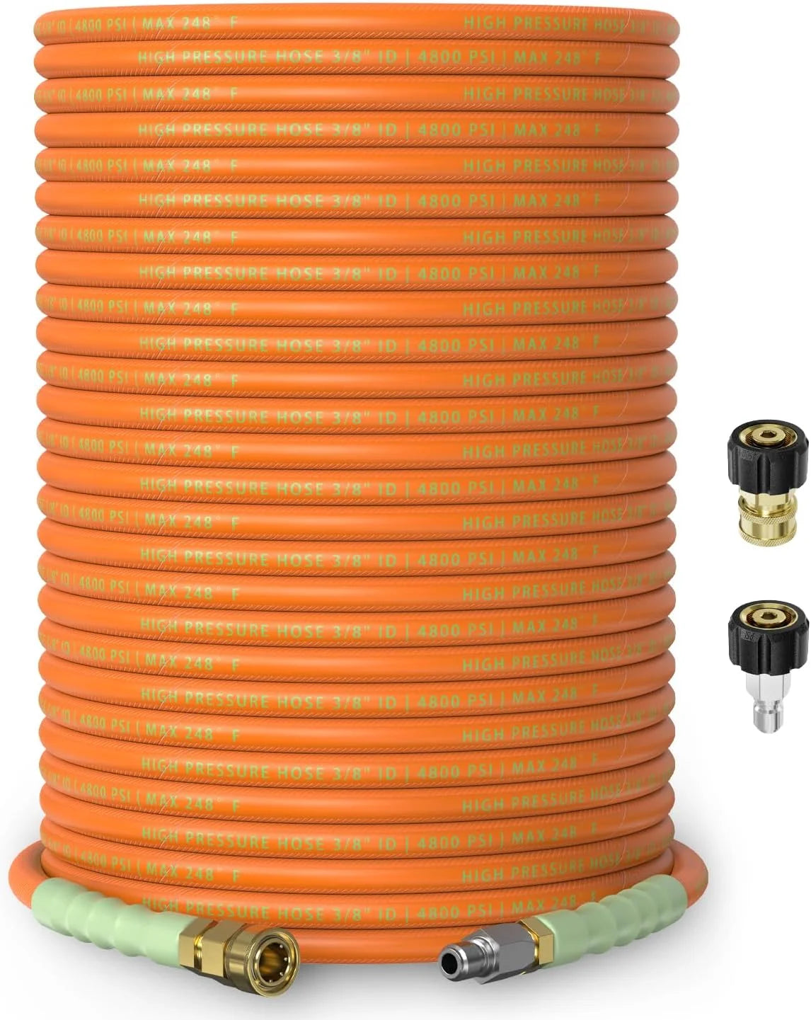 New Arrivals 3/8 ID Pressure Washer Hose 50 ft, 4800 PSI Steel-Braided & Durable, Power Washer Hose with Swivel Quick - Image 5
