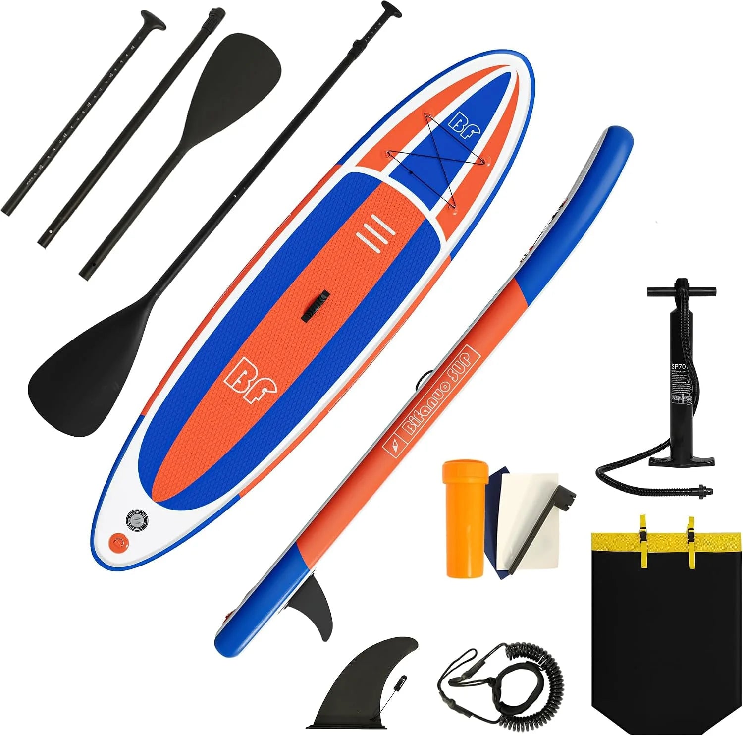 New Arrivals Inflatable Stand Up Paddle Board with SUP Accessories and Backpack Paddle Boards for Adults. Non-Slip Deck - Image 2