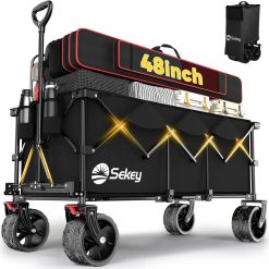 Alternative view of Sekey 48鈥滾 Collapsible Foldable Extended Wagon with 660lbs Weight Capacity