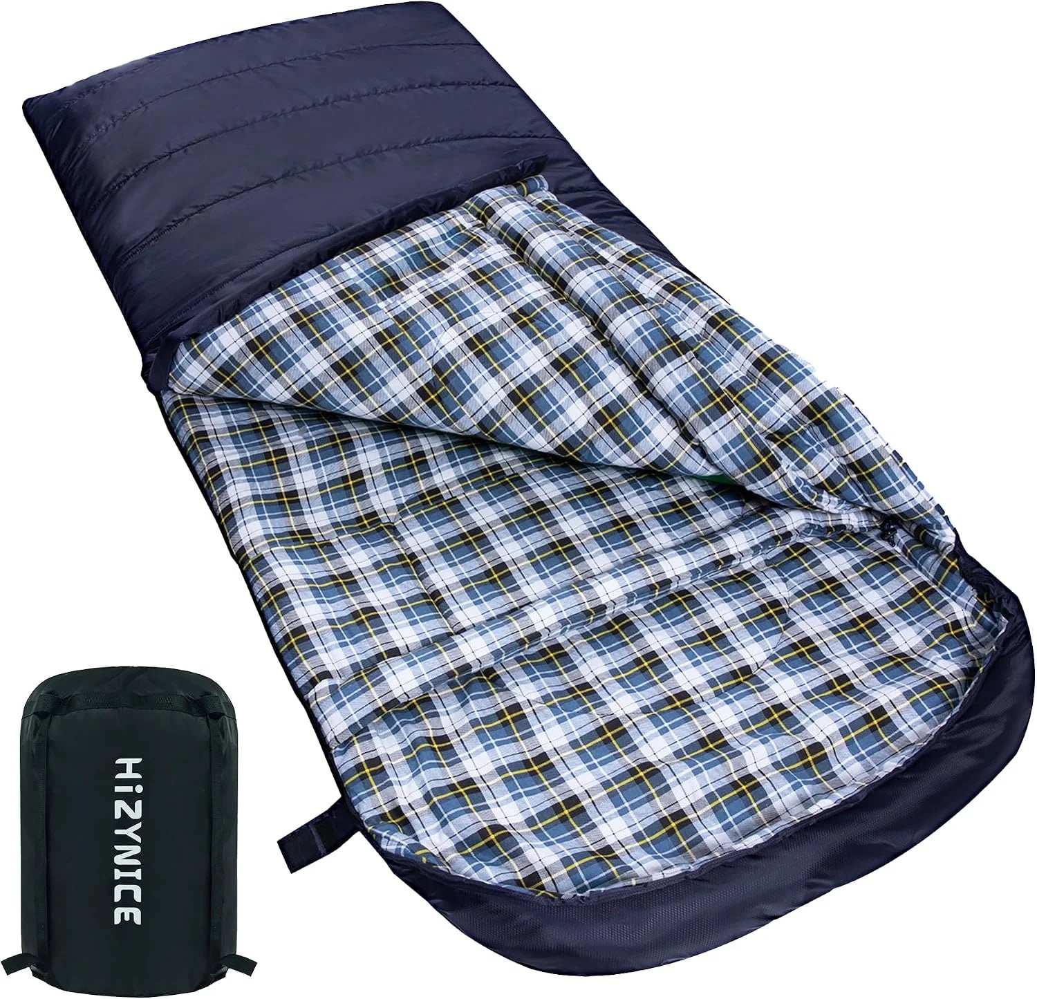 HiZYNICE Cold Weather Sleeping Bag 100% Cotton Flannel XXL for Adults Big and Tall, Free Compression Sack bifanuoyard - Image 5