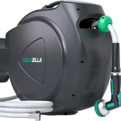 Alternative view of Retractable Garden Hose Reel, 5/8 in x 100 ft Automatic Wall Mount Heavy Duty Automatic Water Hose Reel with 9 Patterns bifanuoyard