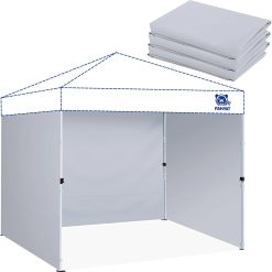 New Arrivals 10×10 Canopy Sidewalls for Canopy Frame, White (3Pcs Sidewalls Only)