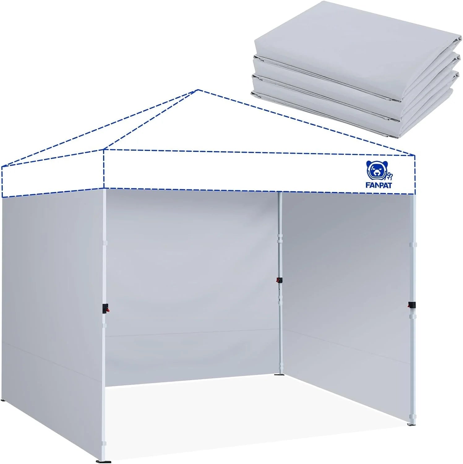 New Arrivals 10×10 Canopy Sidewalls for Canopy Frame, White (3Pcs Sidewalls Only)