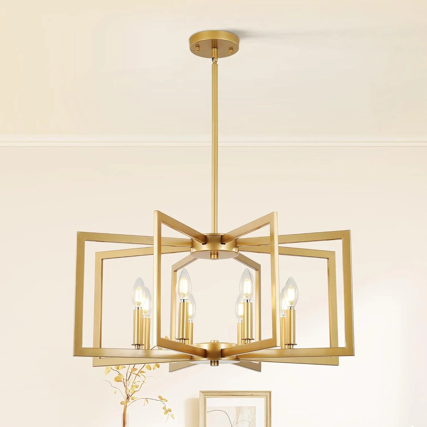 New Arrivals 6-Light Gold Pendant Light, Modern Farmhouse Dining Room Light Fixtures Over Table - Image 7