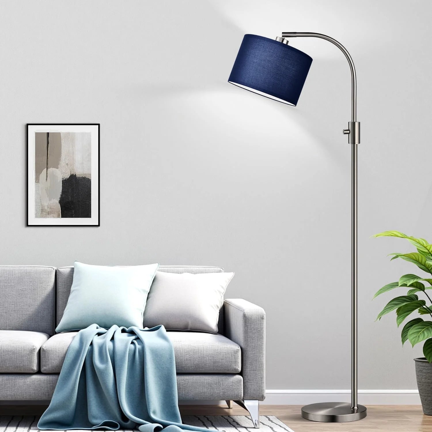 Nintiue Upgraded Modern Arc Dimmable Tall Standing Floor Lamp with Linen Shade, Bulb Included bifanuoyard - Image 13