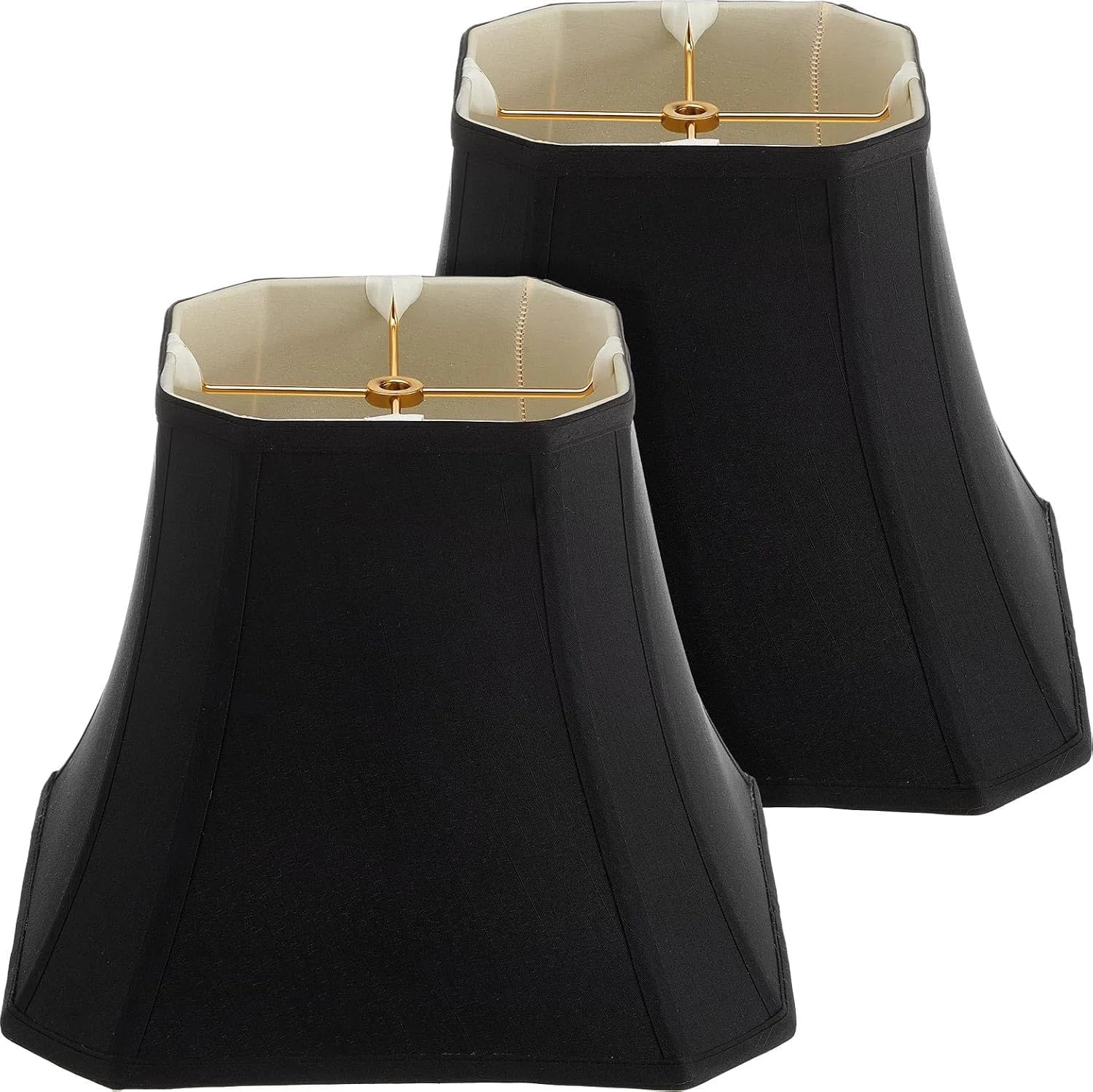 New Arrivals Set of 2 Bell Lamp Shade 6.25 x 8 Top 11 x 16 Bottom 12 High (Spider) Rectangle Cut Square Replacement - Image 3