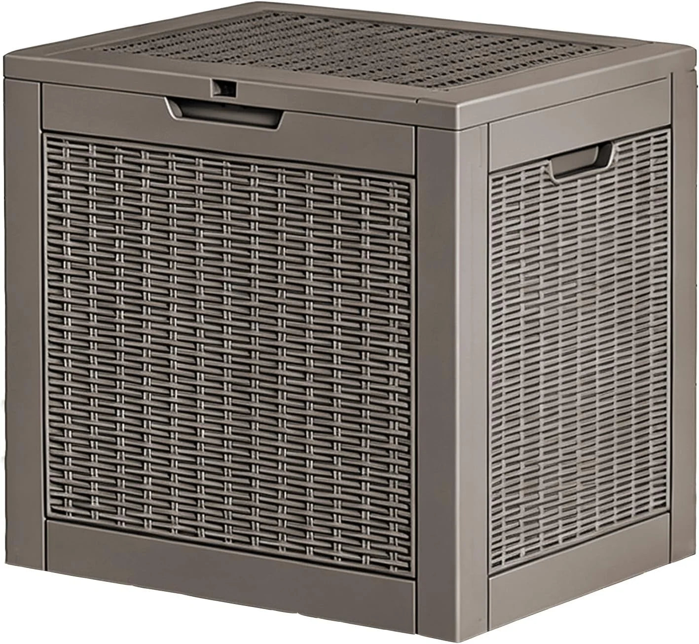 Fancyango 50 Gallon Waterproof Deck Box, Resin Outdoor Storage Box, Black - Image 2