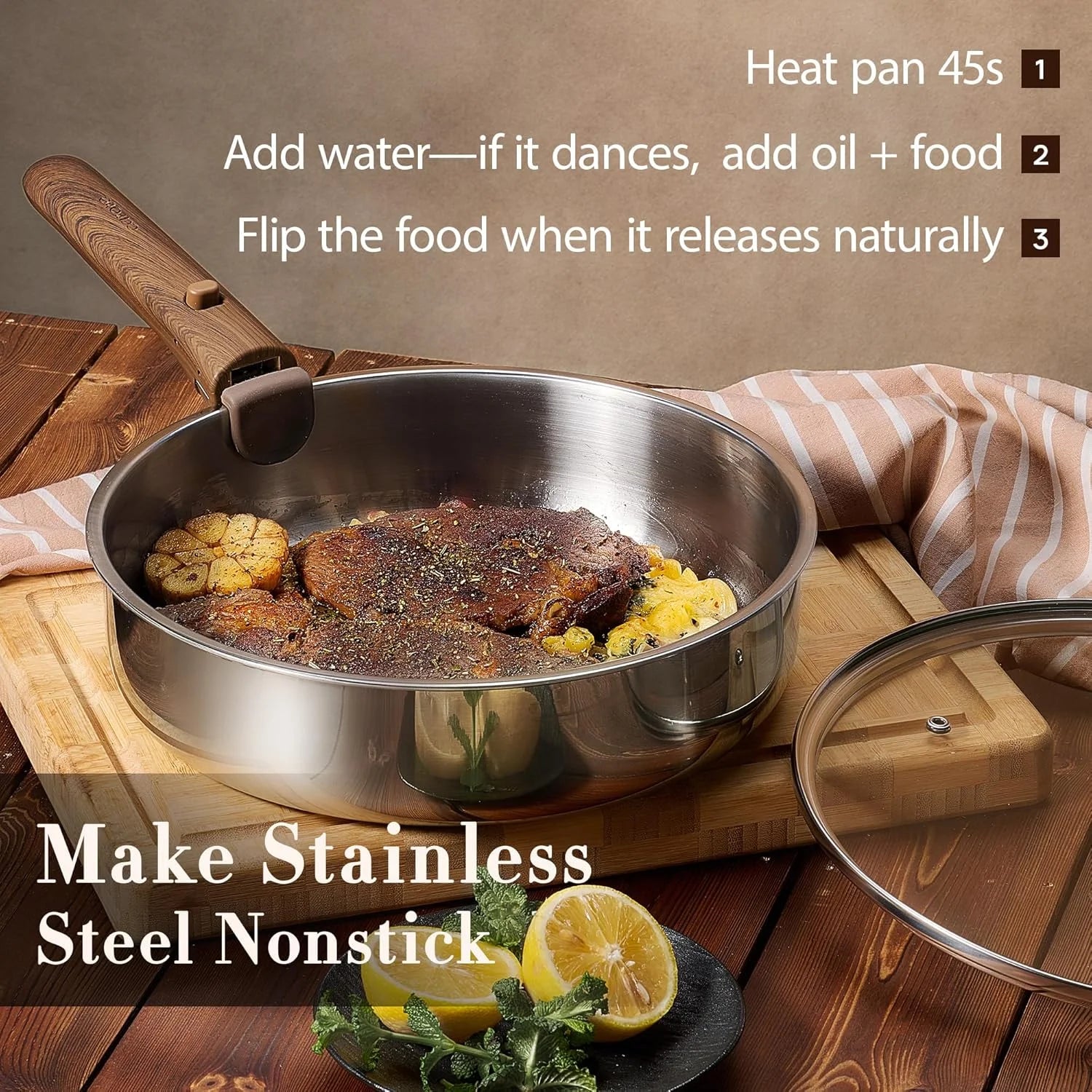 New Arrivals 19pcs Stainless Steel Cookware Set with Detachable Handle, Pots and Pans Set - Image 4