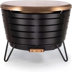 New Arrivals Patio Smokeless Fire Pit, 25 in Wood Burning Fire Pit with Cover
