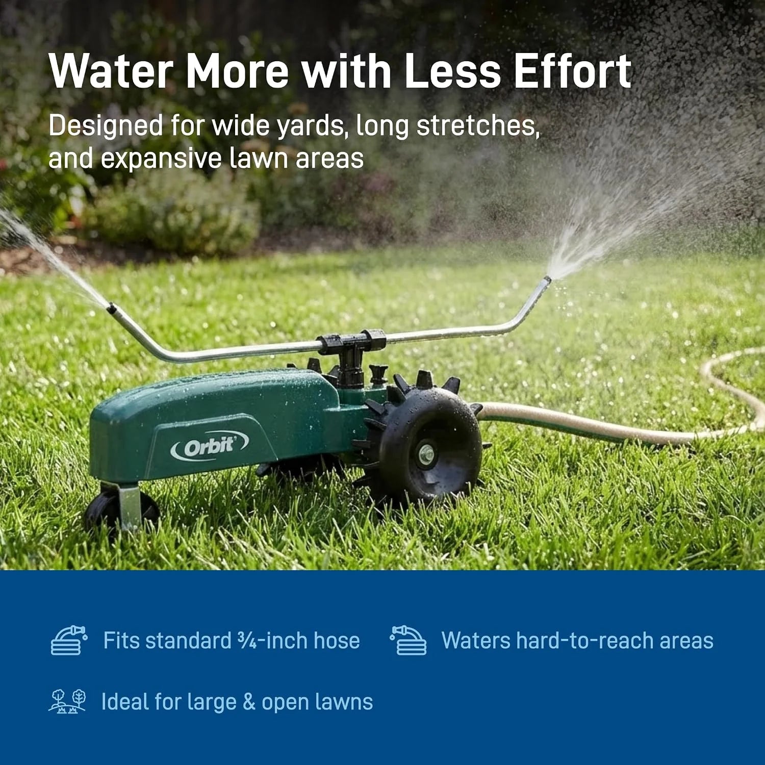 Orbit Traveling Tractor Water Sprinkler, Self-Propelled Traveling Sprinkler for Wide Lawn Coverage bifanuoyard - Image 9