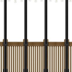 Alternative view of New Arrivals 4 Pack String Light Poles, 10 Ft Metal Poles with Fork for Outdoor String Lights