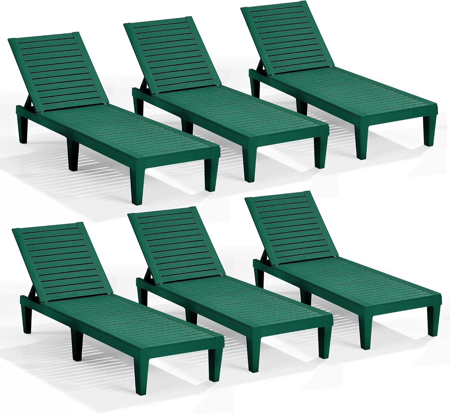 Nestl Lounge Chair Outdoor, Tanning Chair, Chaise Lounge Outdoor Set of 2, 5 Adjustable Positions bifanuoyard