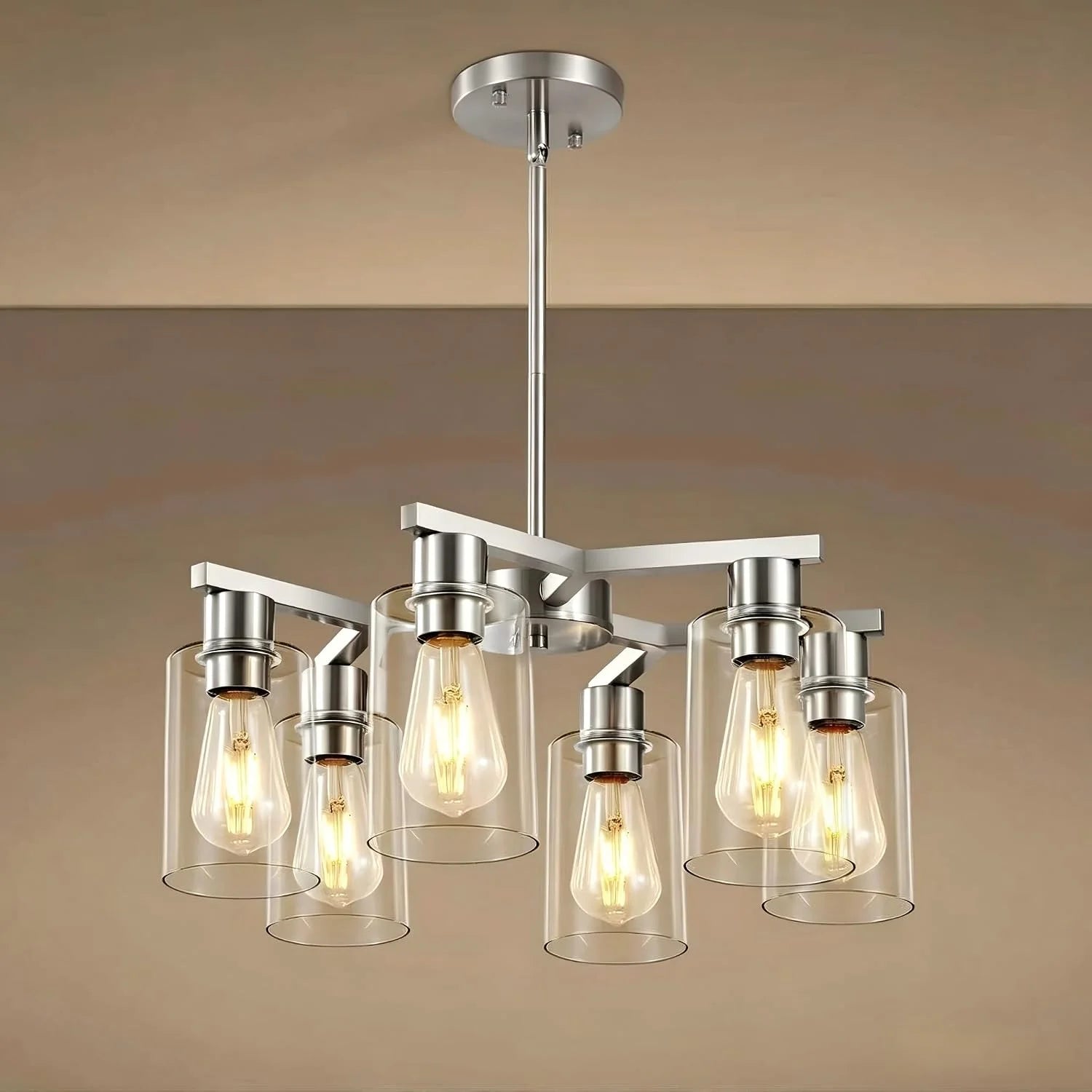New Arrivals 4-Light Black Modern Farmhouse Chandelier - Image 2