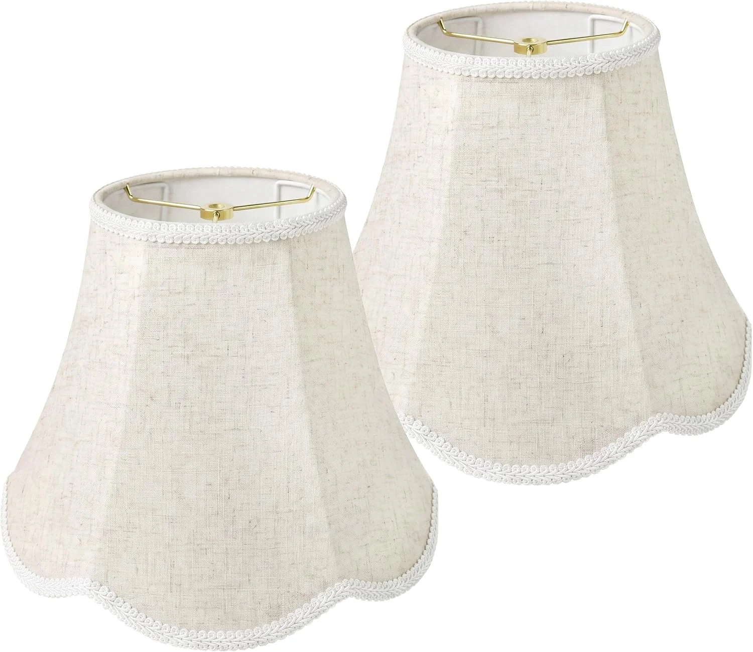 Beige Scalloped Lamp Shades Set of 2 bifanuoyard