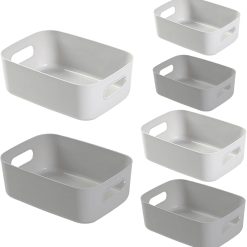 Alternative view of New Arrivals Storage Bins Baskets of 3 Sizes, Blue and Green, Cabinet Organizer Pantry Organizing Baskets with Handles