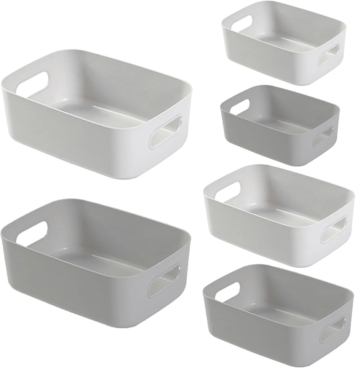 New Arrivals Storage Bins Baskets of 3 Sizes, Blue and Green, Cabinet Organizer Pantry Organizing Baskets with Handles - Image 2