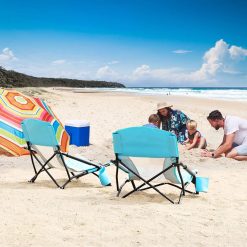 Alternative view of New Arrivals Low Beach Chair for Adults 2 Pack, Low Profile Folding with Cup Holder & Carry Bag, Heavy Duty Chair for Outdoor