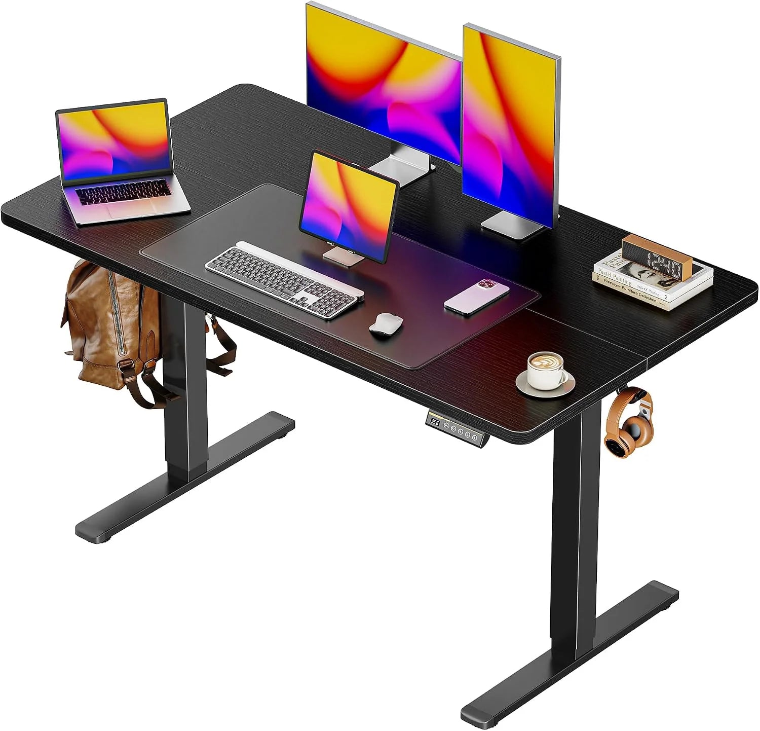 New Arrivals 55 x 28 Large Electric Standing Desk, Height Adjustable Computer Desk, 27.6 Deep Desktop - Image 8
