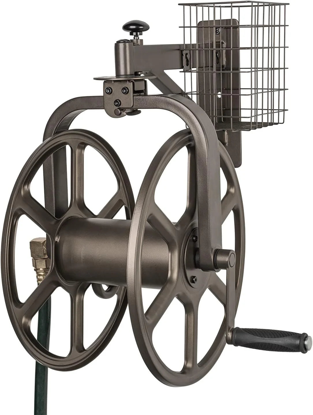 New Arrivals Garden 710 Navigator Rotating Garden Hose Reel, Holds 125-Feet of 5/8-Inch Hose " Bronze - Image 8