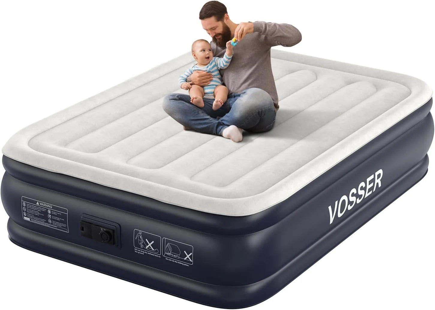 New Arrivals Air Mattress Queen with Built-in Pump, 18 Raised Inflatable Blow Up Mattress, Upgraded Heavy Duty Portable Air - Image 2