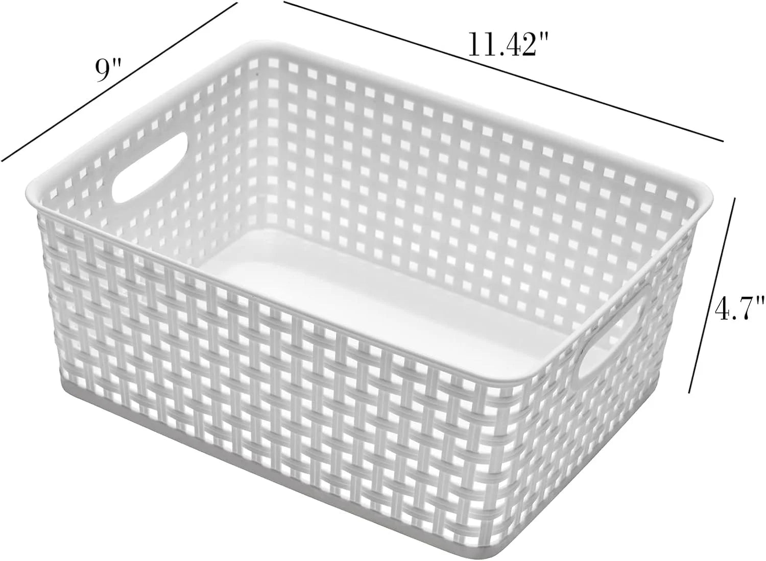 New Arrivals Storage Baskets, 11.4X8.9X4.7, Pack of 4 (White) - Image 3