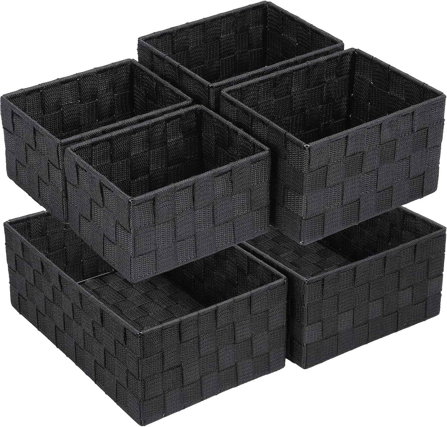 Woven Storage Baskets for Organizing 6 Pack, Large&Small Storage Cube Bins Set for Bathroom, Storage Boxes bifanuoyard - Image 12