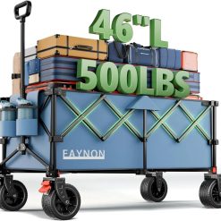 Alternative view of L Collapsible Foldable Extended Wagon, 500LB Weight Capacity with 280L Heavy Duty Folding Cart