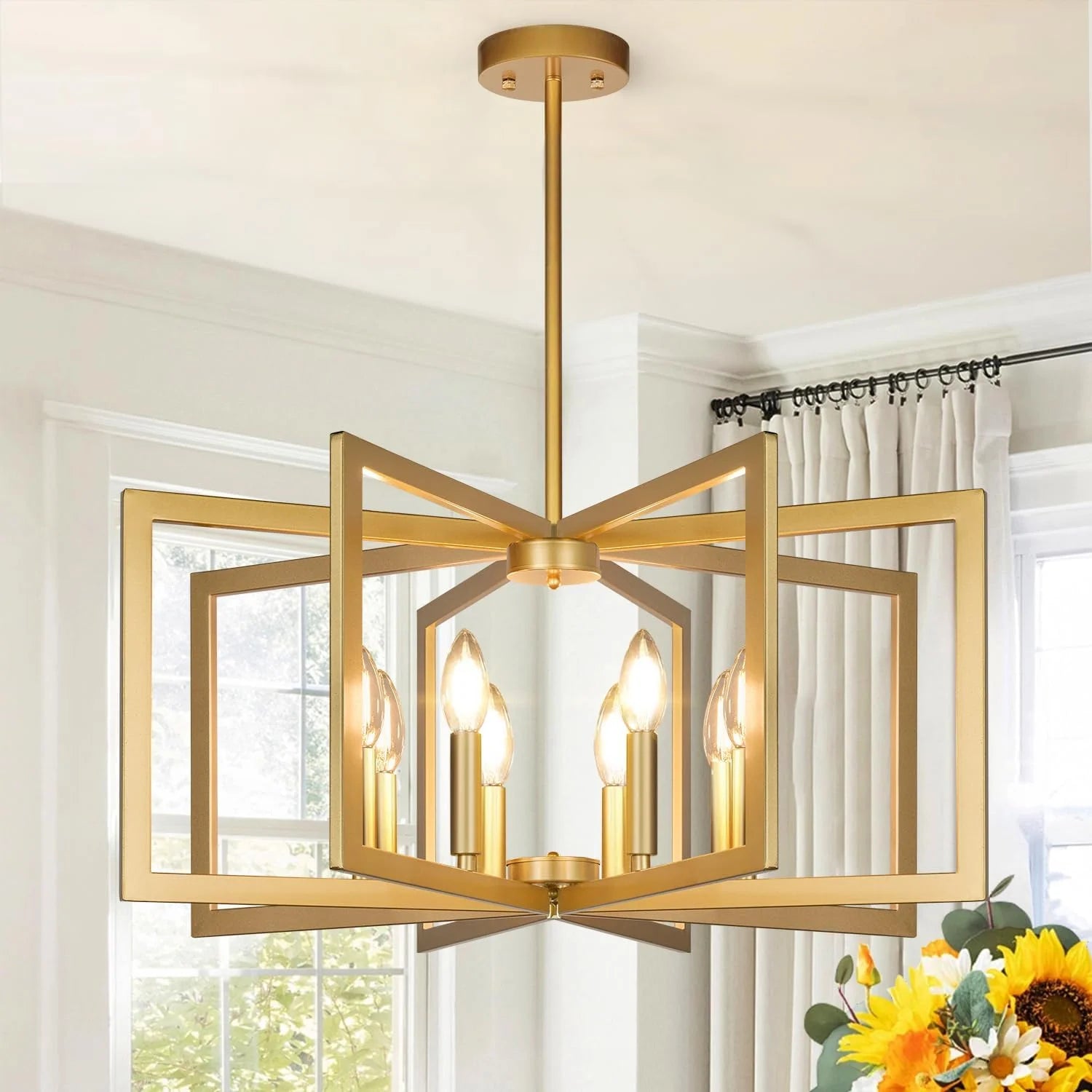 25-61 Height Adjustable Modern Matte Black Chandelier for Dining Room bifanuoyard - Image 12