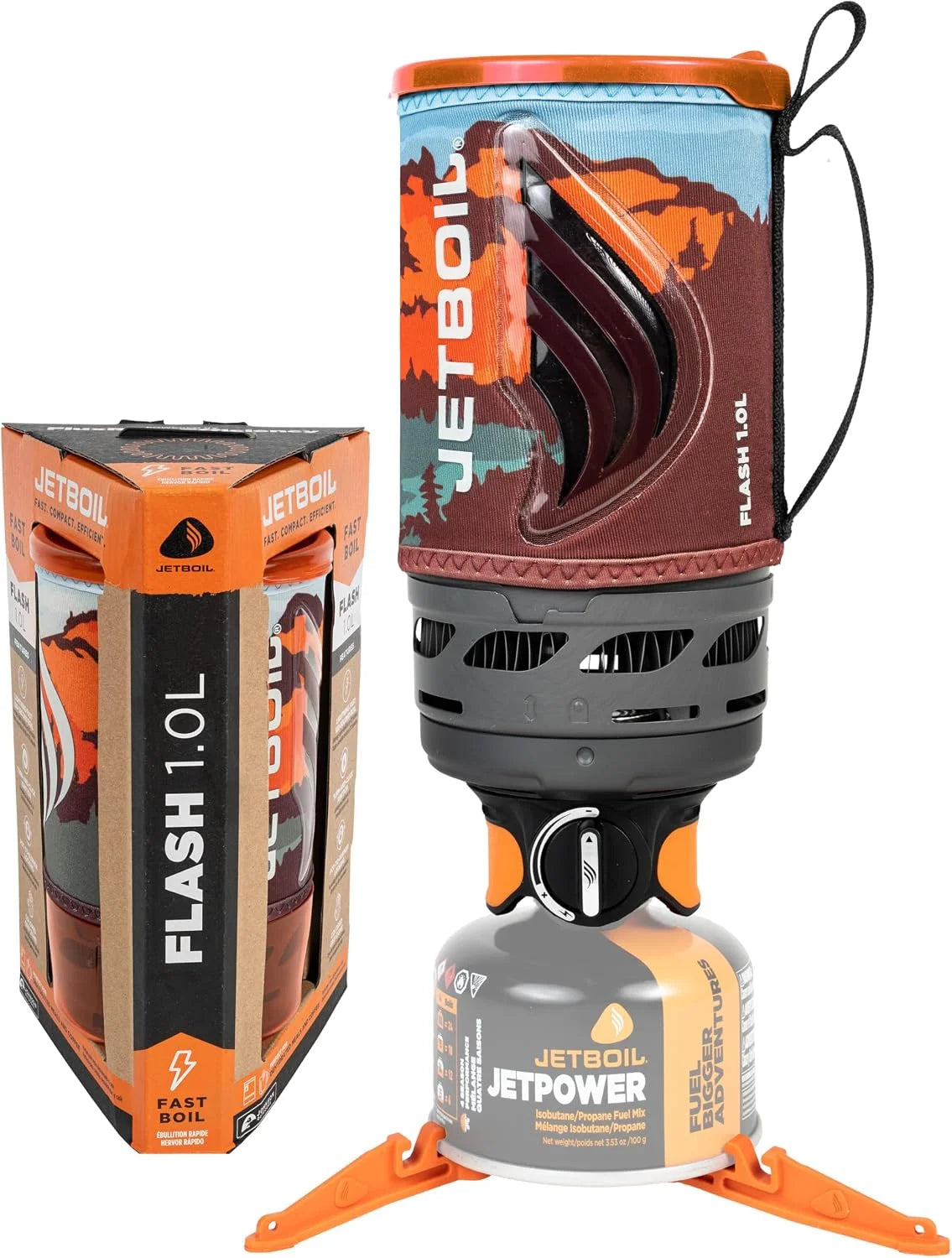Jetboil Flash Portable Fast Boil Stove for Camping and Backpacking with 1-Step Auto Ignition, Propane/Isobutane Burner bifanuoyard