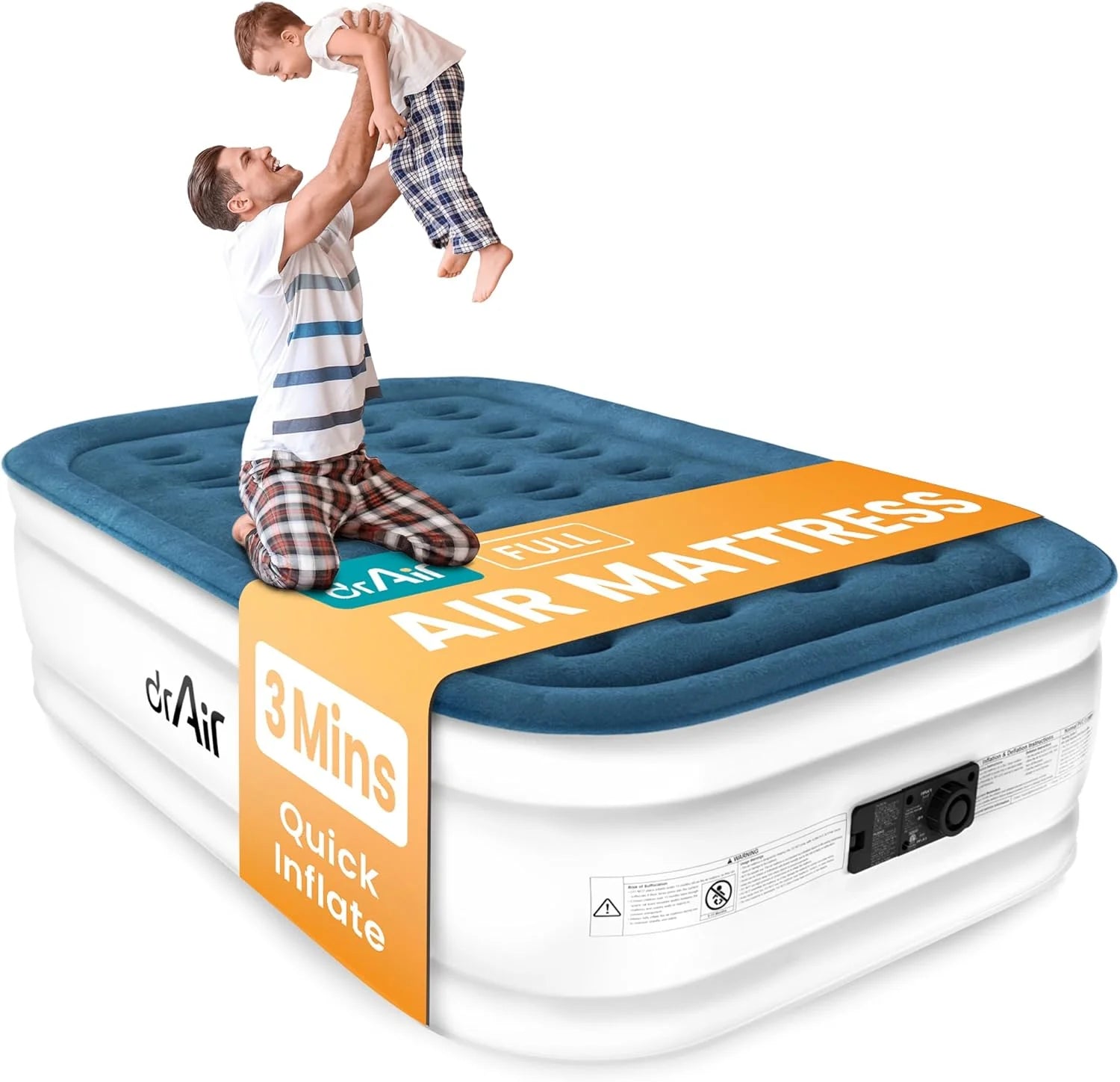 New Arrivals Air Queen Air Mattress with Built-in Pump, 18 Raised Blow Up Mattress, 800 lbs Max Honeycomb Air Bed - Image 2
