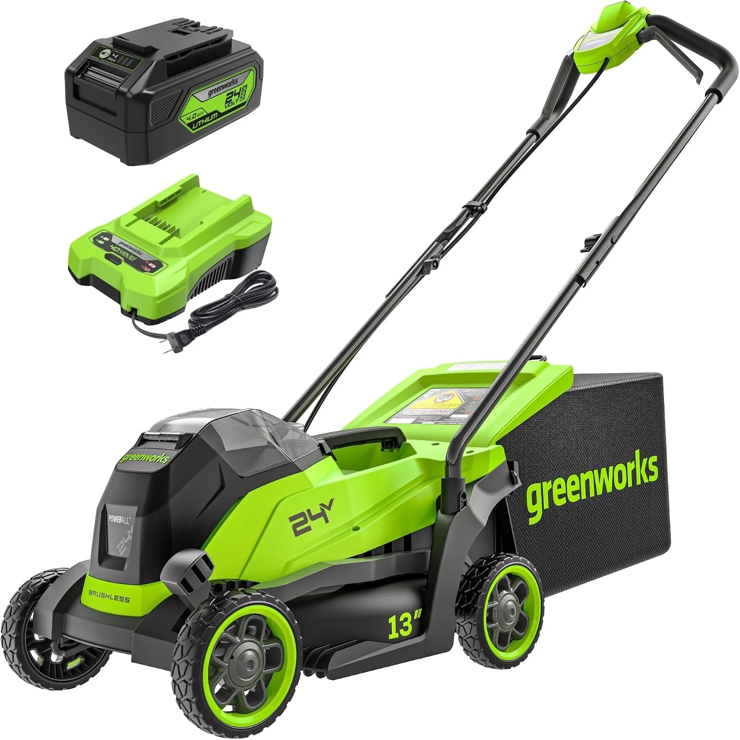 New Arrivals 24V 13 in Push Lawn Mower, 4.0 Ah Battery and Charger – For Lawn Care - Image 3