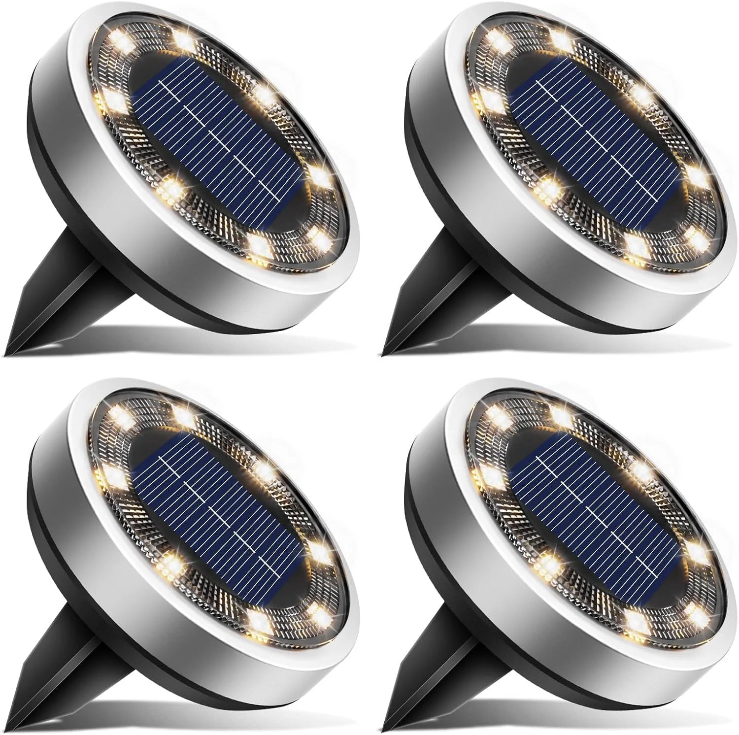 New Arrivals 16 Pack Solar Lights Outdoor Waterproof, 8 LED Solar Ground Lights – For Home Projects - Image 8