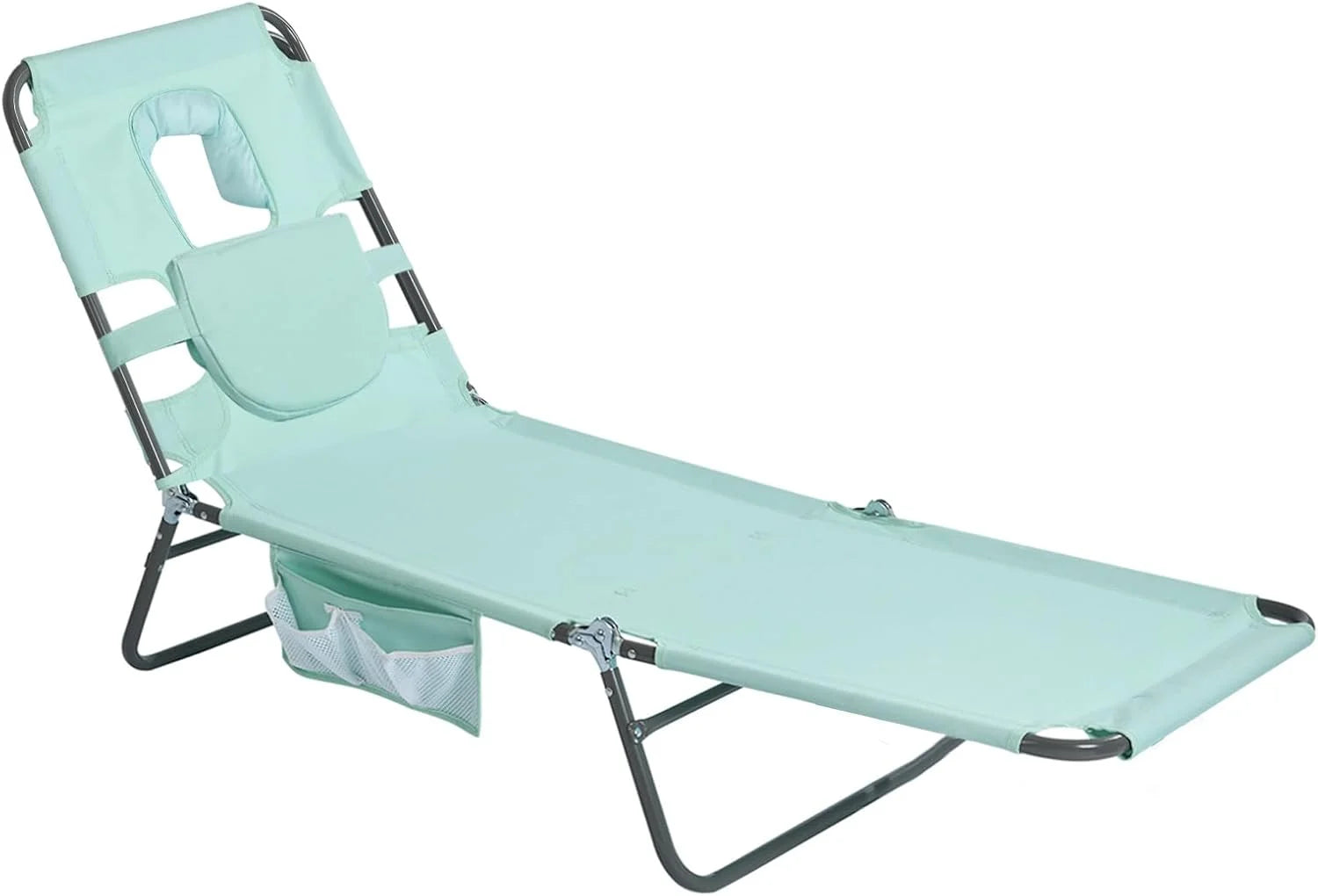 New Arrivals Lay Flat Tanning Chair, Face Down Lounger, 5-Position Reclining, Heavy-Duty 300 lb Capacity - Image 2