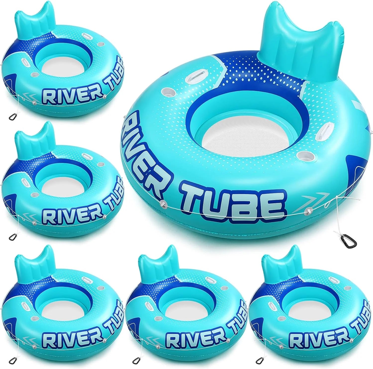Glimin 2 Pcs Green Blue 53 Heavy Duty River Tube Float Inflatable Pool Floating Tube for Adult Large River Raft Water bifanuoyard - Image 9