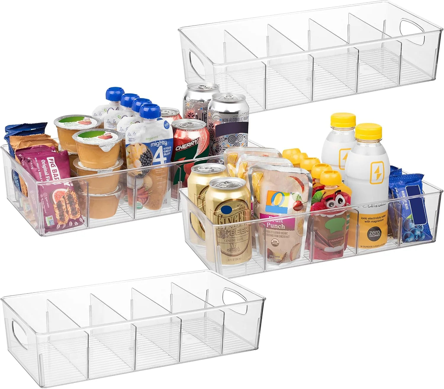New Arrivals Pantry Organizers and Storage and Cabinet Organizer, 2 Pack, Storage bin with divider for organizing - Image 3