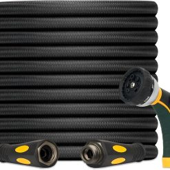 New Arrivals Garden Hose 100 ft, Heavy Duty 100ft Non-Expandable Long Water Hose, 1/2 id x 100 Feet