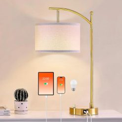Alternative view of Hikczc Table Lamp for Living Room Bedroom, Dimmable, Bulb Included bifanuoyard