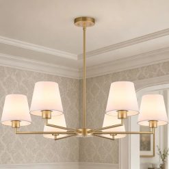 Alternative view of New Arrivals Gold Chandeliers for Dining Room, 6 Light