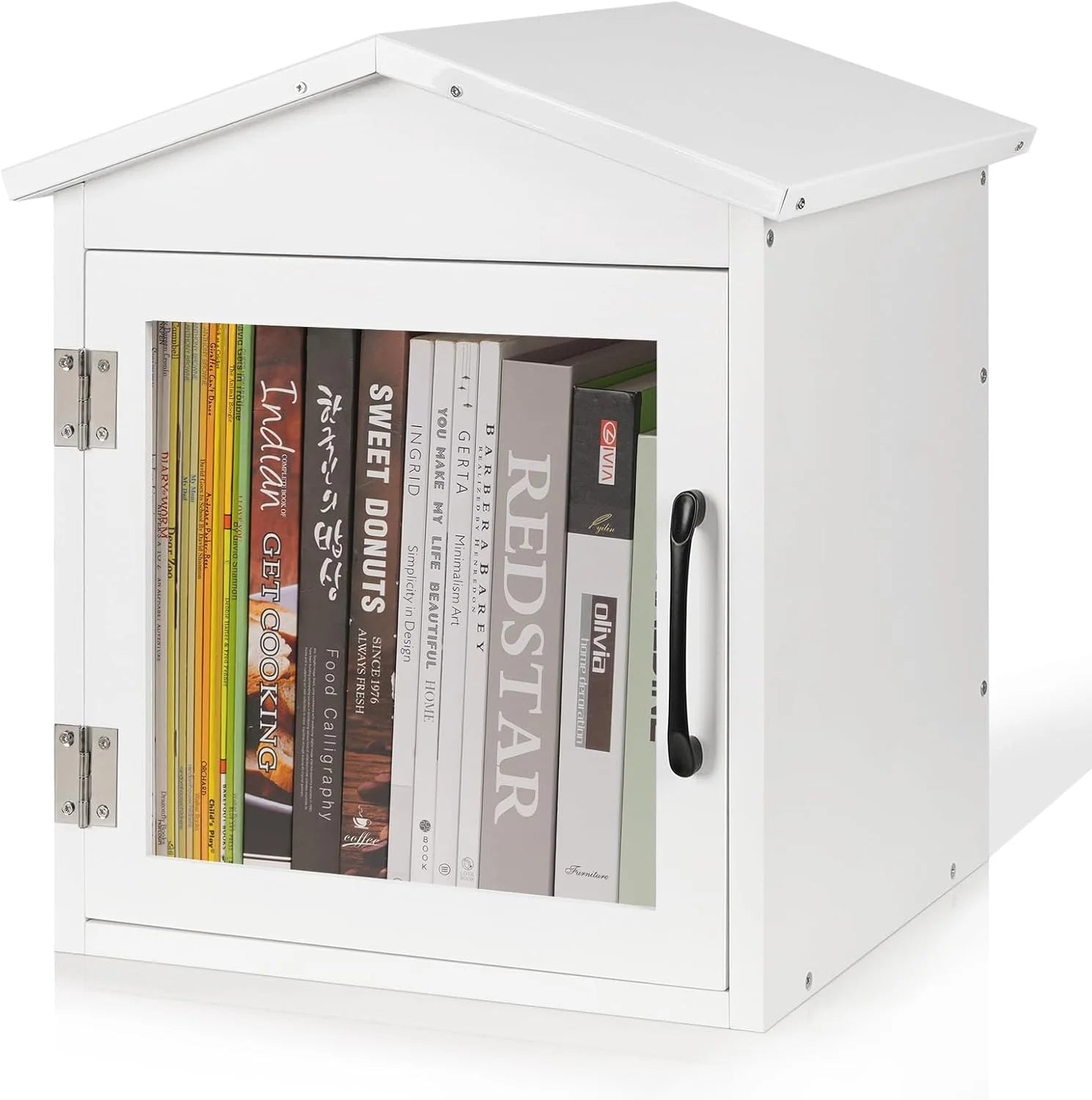 Exttlliy 2-Tier Outdoor Library Outdoor Book Box Storage, 20x14x21 Inch - Image 4