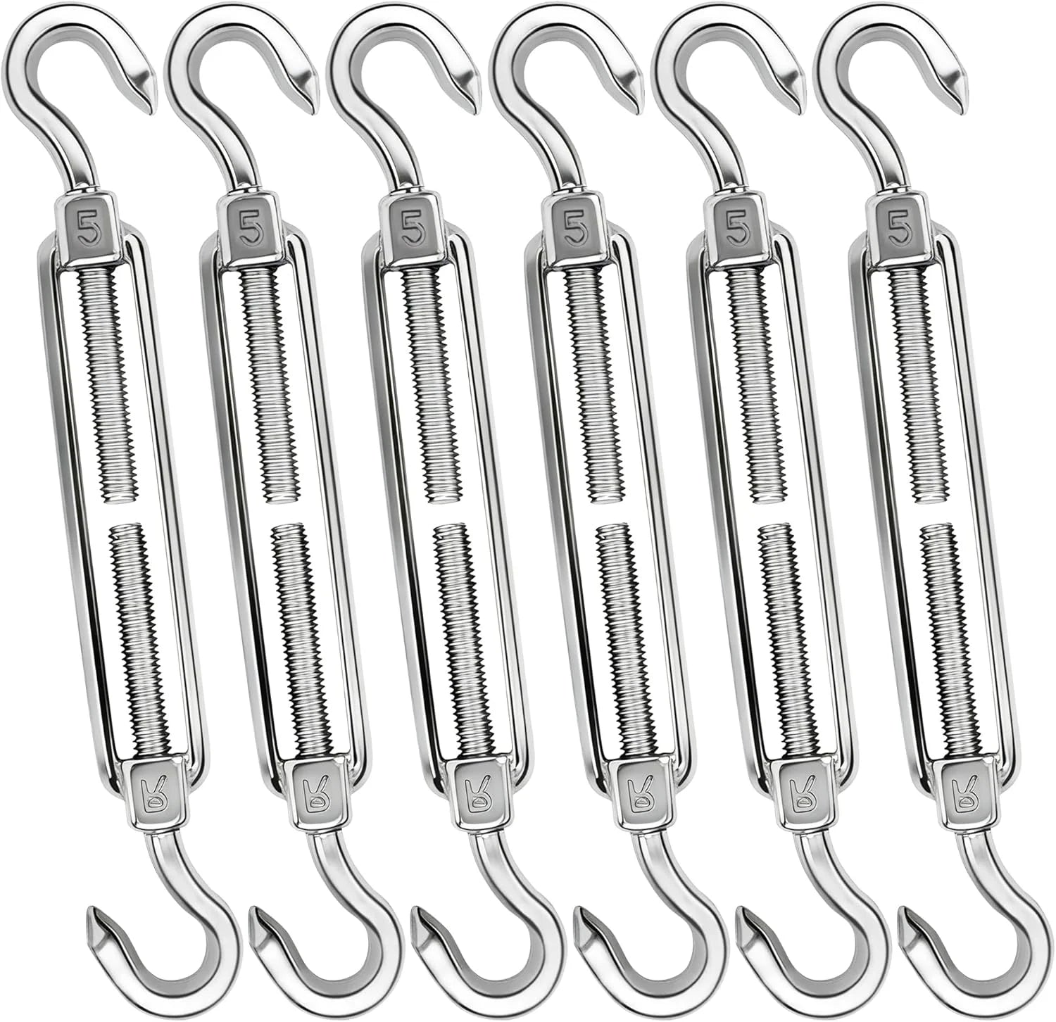 44 Pcs Shade Sail Hardware Kit 6 Inch Outdoor Sun Sail Accessories