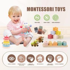 Alternative view of New Arrivals Baby Toys 6 to 18 Months, 8 in 1 Montessori Toy Set, Educational Learning Toy for Toddlers Babies Sensory – For Home Projects