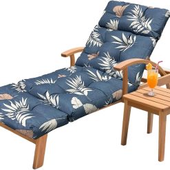 HCyopin Outdoor Chaise Lounge Chair Cushion 75.1 x 23.6 x 4.7in, Waterproof Replacement Cotton Patio Thickened Pool Lounge Chair Cushion