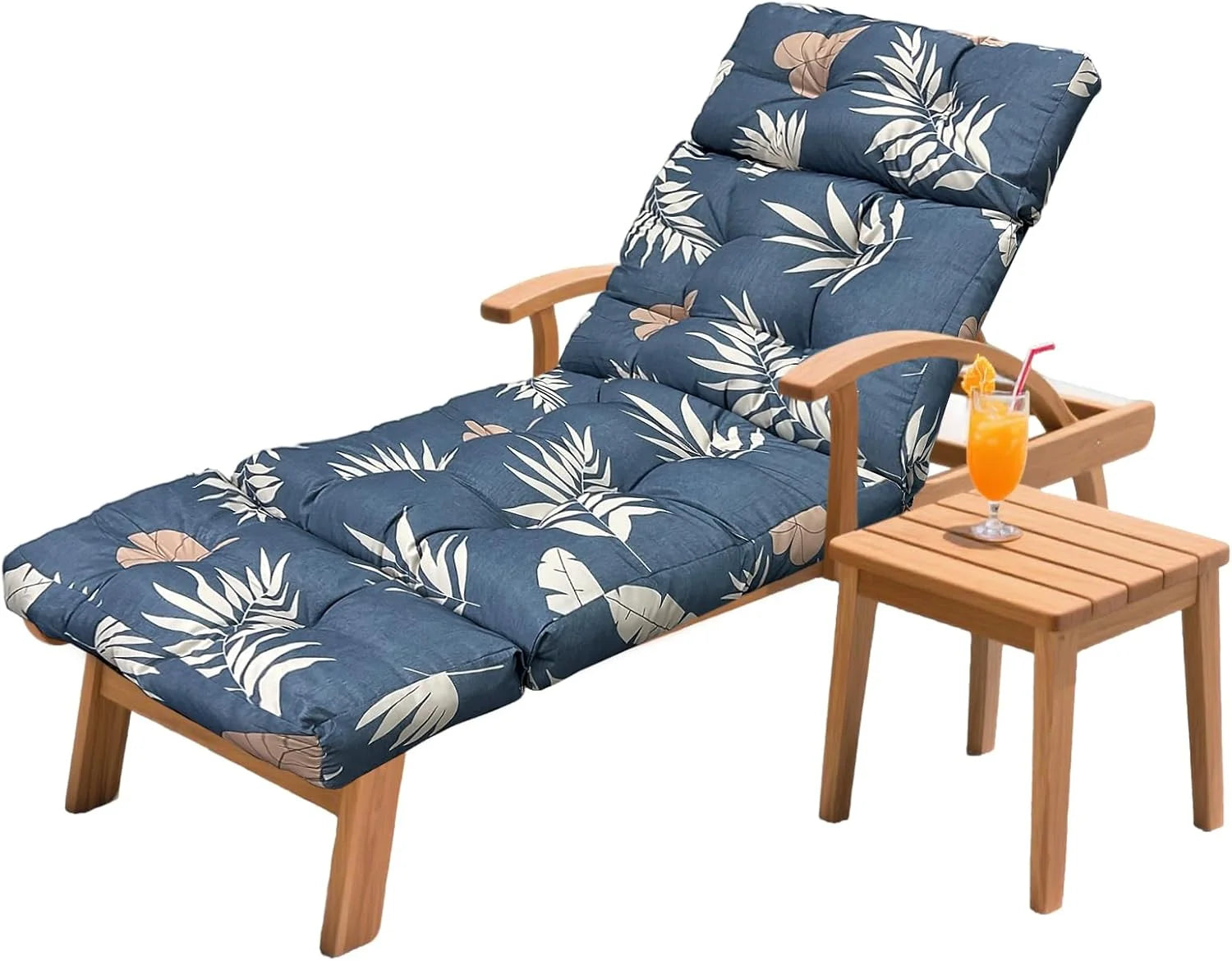 HCyopin Outdoor Chaise Lounge Chair Cushion 75.1 x 23.6 x 4.7in, Waterproof Replacement Cotton Patio Thickened Pool Lounge Chair Cushion