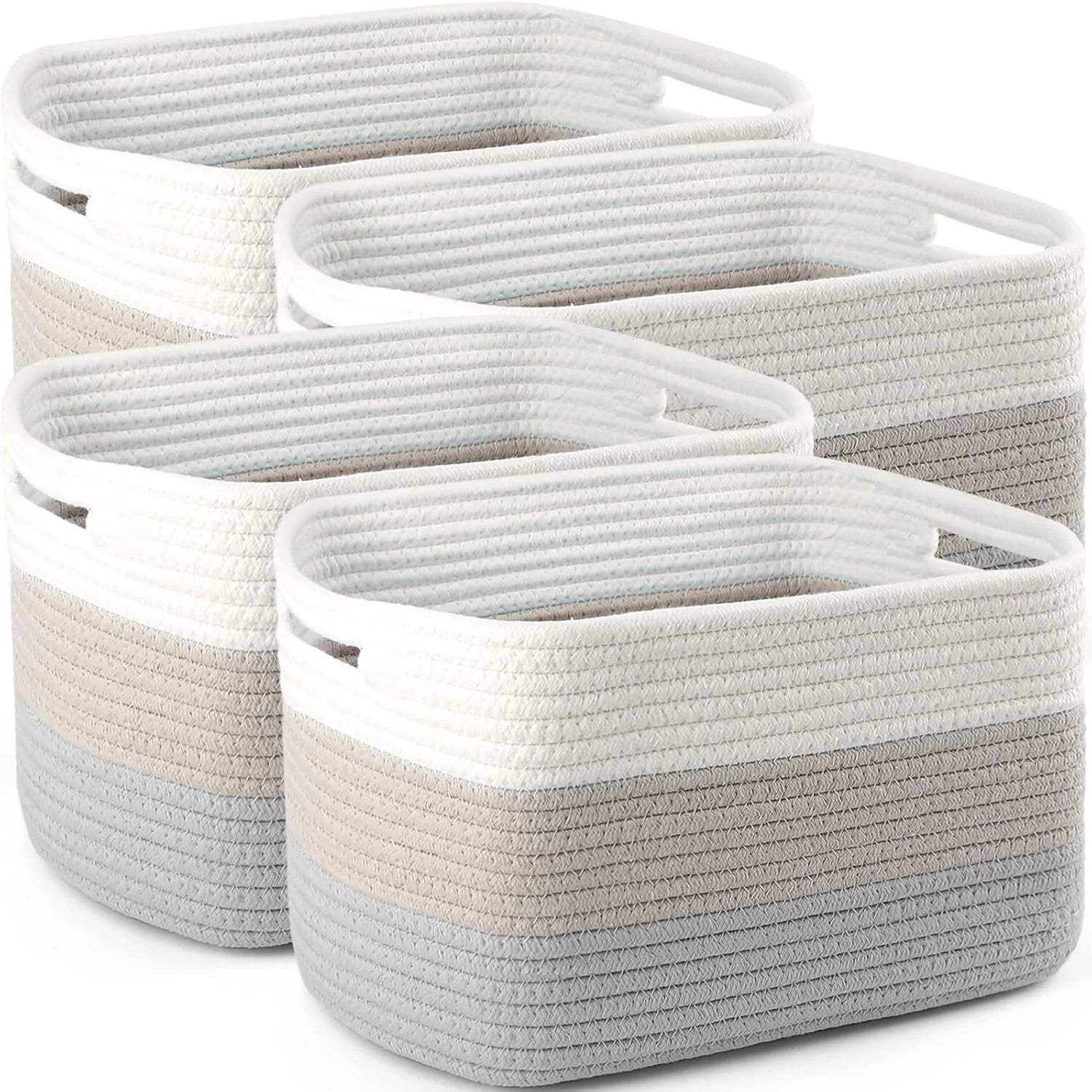 New Arrivals Storage Organizing Baskets, 11”Lx9”Wx8”H Woven Baskets for Storage Toys, Towels, Books - Image 3